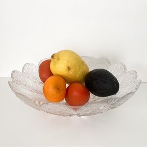 Vintage Lausitzer East Germany Art Glass Large Crystal Bowl - 10.75” Diameter